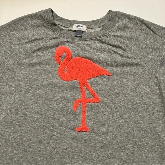 New Old Navy Flamingo Crew Sweatshirt - Picture 3 of 4